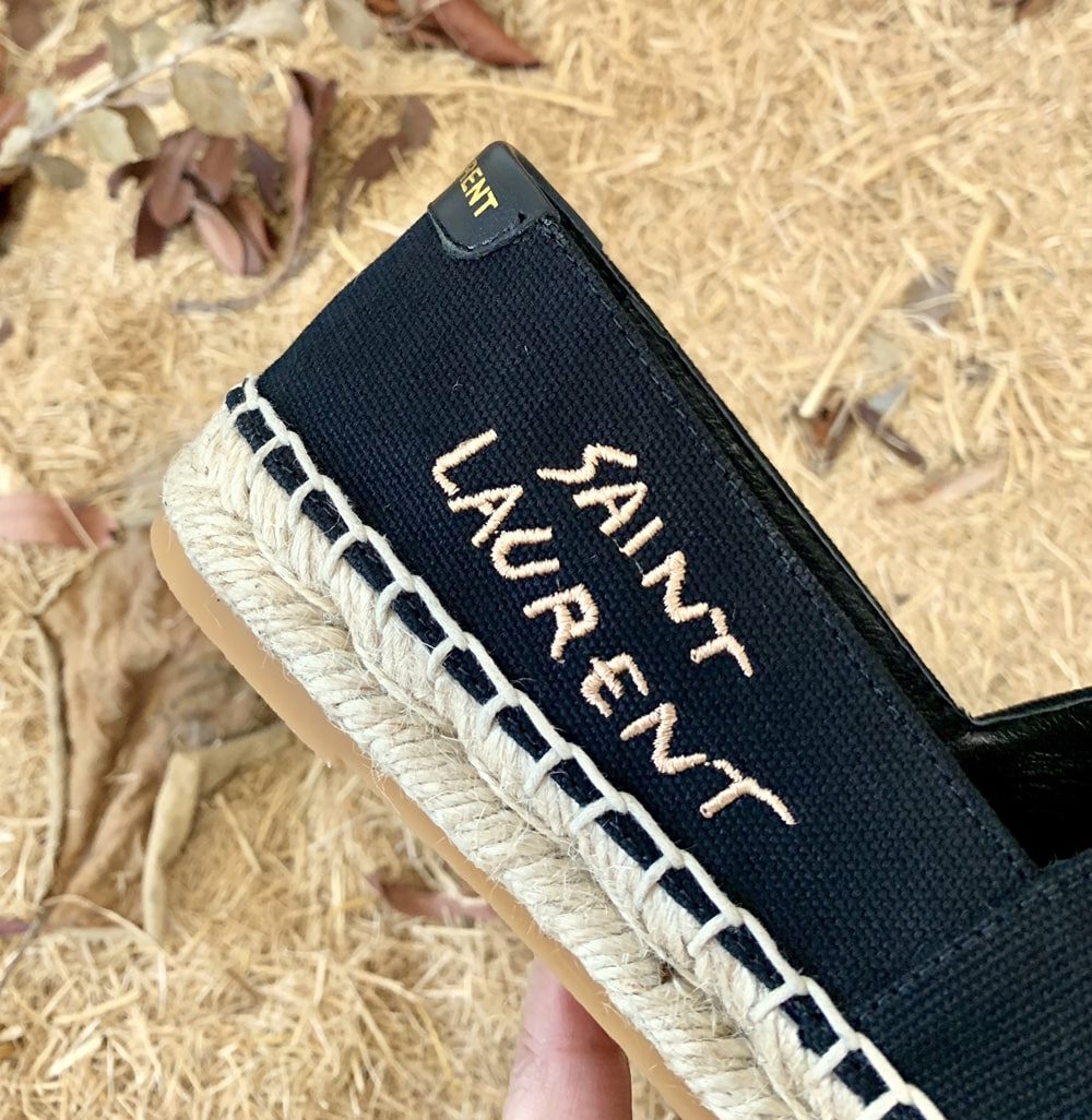 Saint Laurent Women's Saint Laurent Embroidered Espadrilles Black For Women YSL