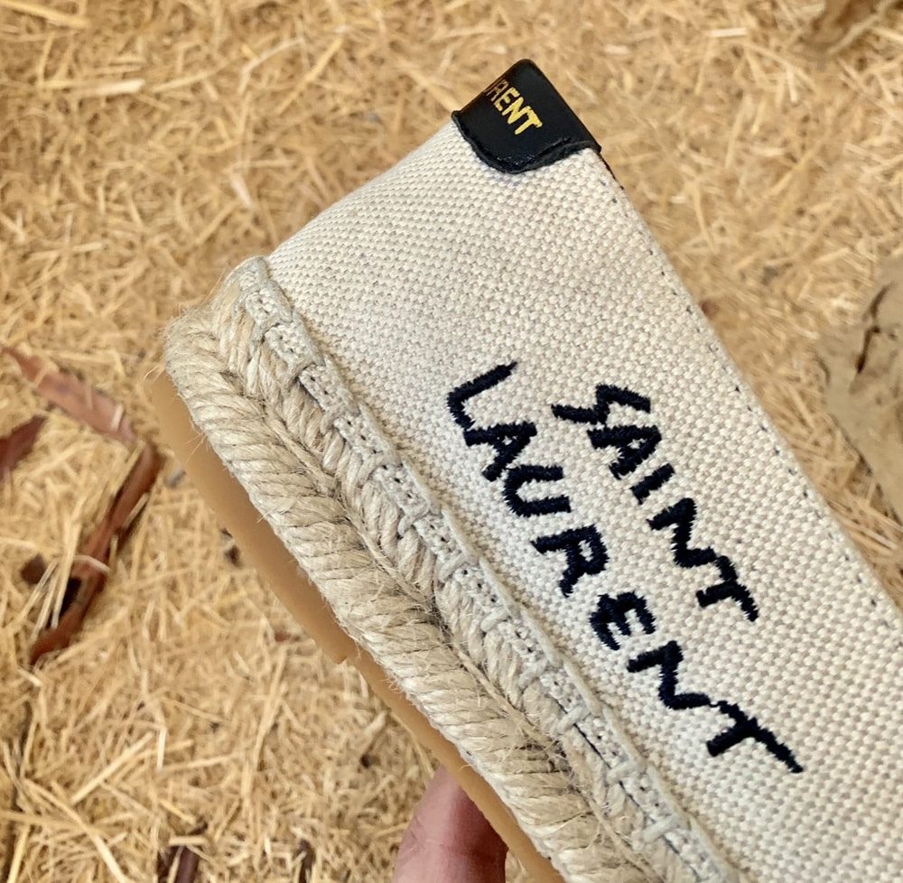 Saint Laurent Women's Saint Laurent Embroidered Espadrilles White For Women YSL