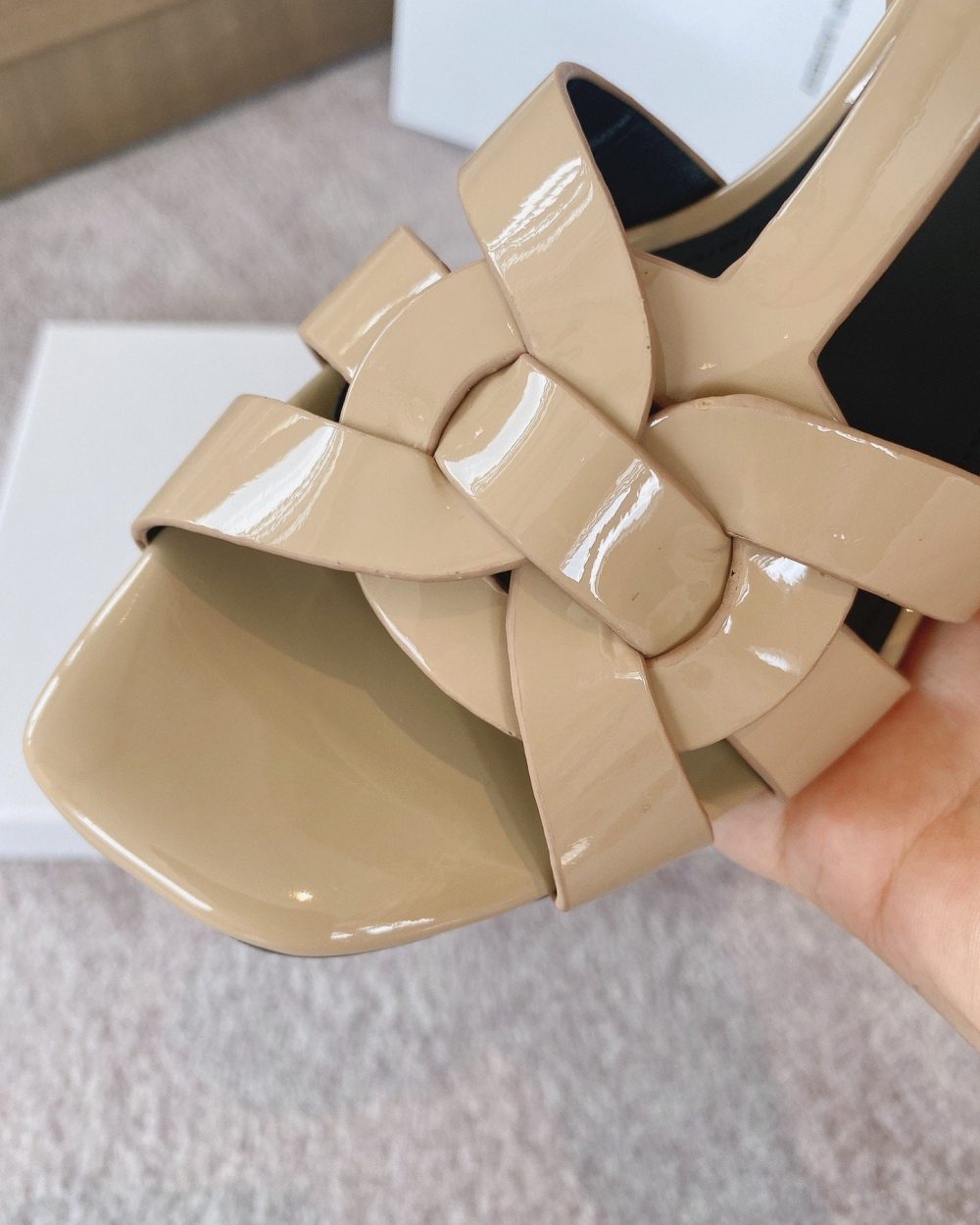 Saint Laurent Women's Tribute Sandals Beige For Women YSL