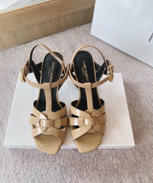 Saint Laurent Women's Tribute Sandals Beige For Women YSL