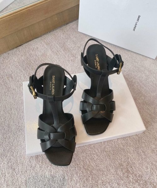 Saint Laurent Women's Tribute Sandals Black For Women YSL 620673dwe001000