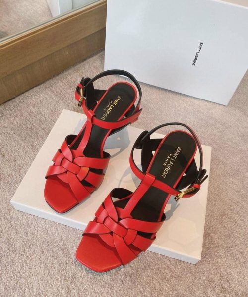 Saint Laurent Women's Tribute Sandals Red For Women YSL