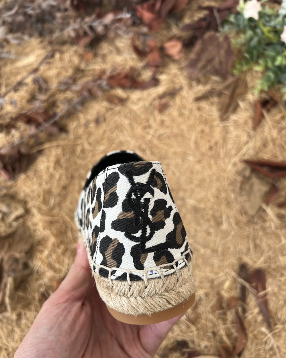 Saint Laurent Women's Ysl Embroidered Espadrilles White For Women YSL