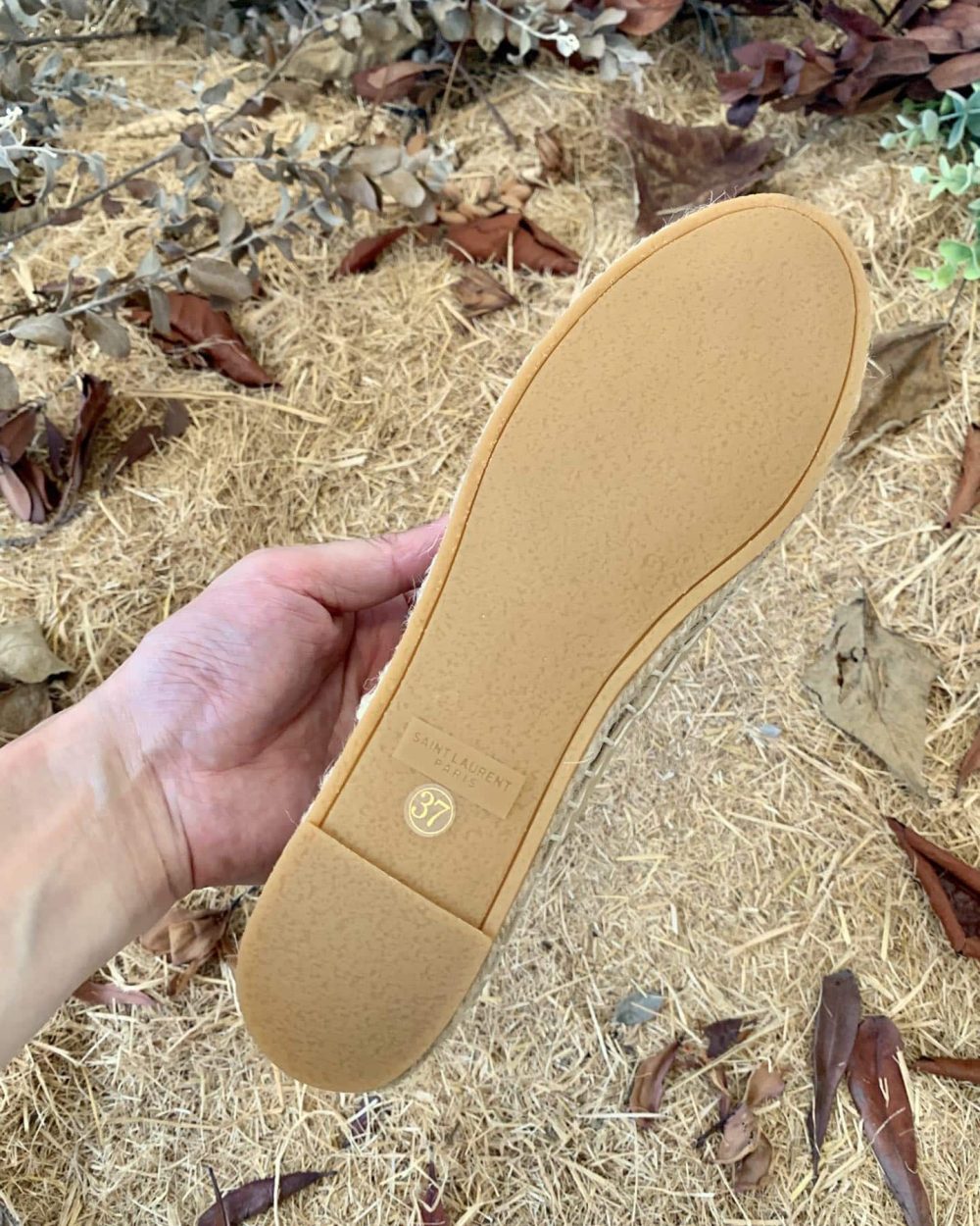 Saint Laurent Women's Ysl Embroidered Espadrilles Yellow For Women YSL