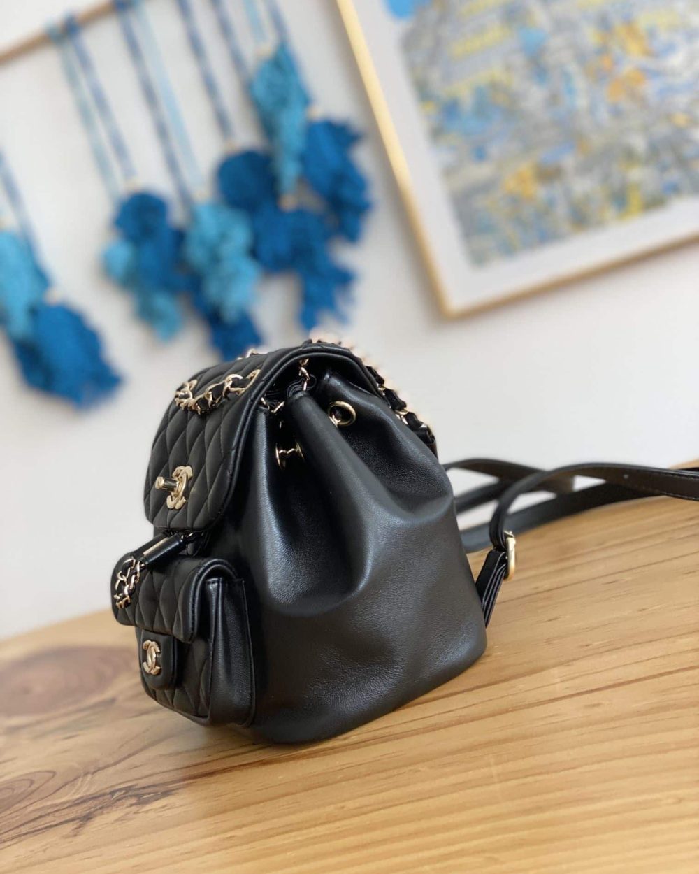 [REP 1:1] Small Backpack Black/White/Pink For Women 7.1in / 18cm AS2908