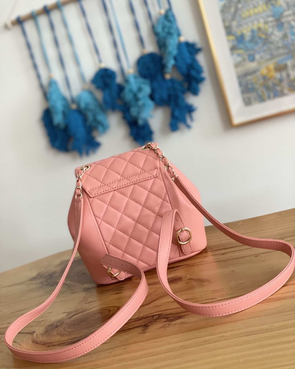 [REP 1:1] Small Backpack Black/White/Pink For Women 7.1in / 18cm AS2908