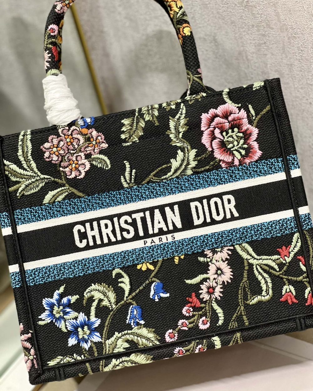 1:1 Replica Small Dior Tote Bag White/Black For Women 10.5 in/ 26.5cm