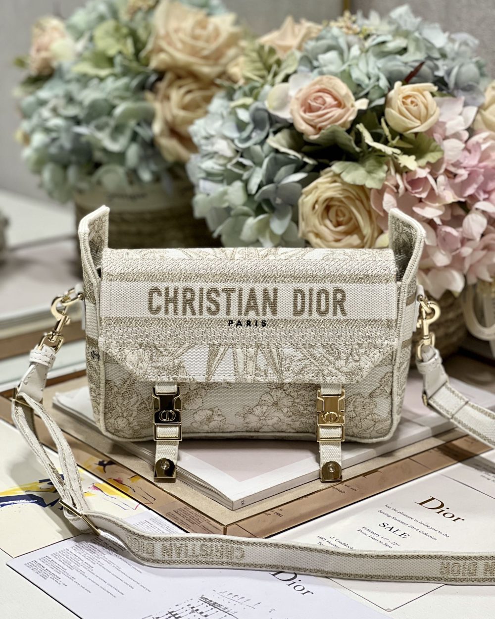 1:1 Replica Small Diorcamp Bag Beige For Women 9in/ 23cm