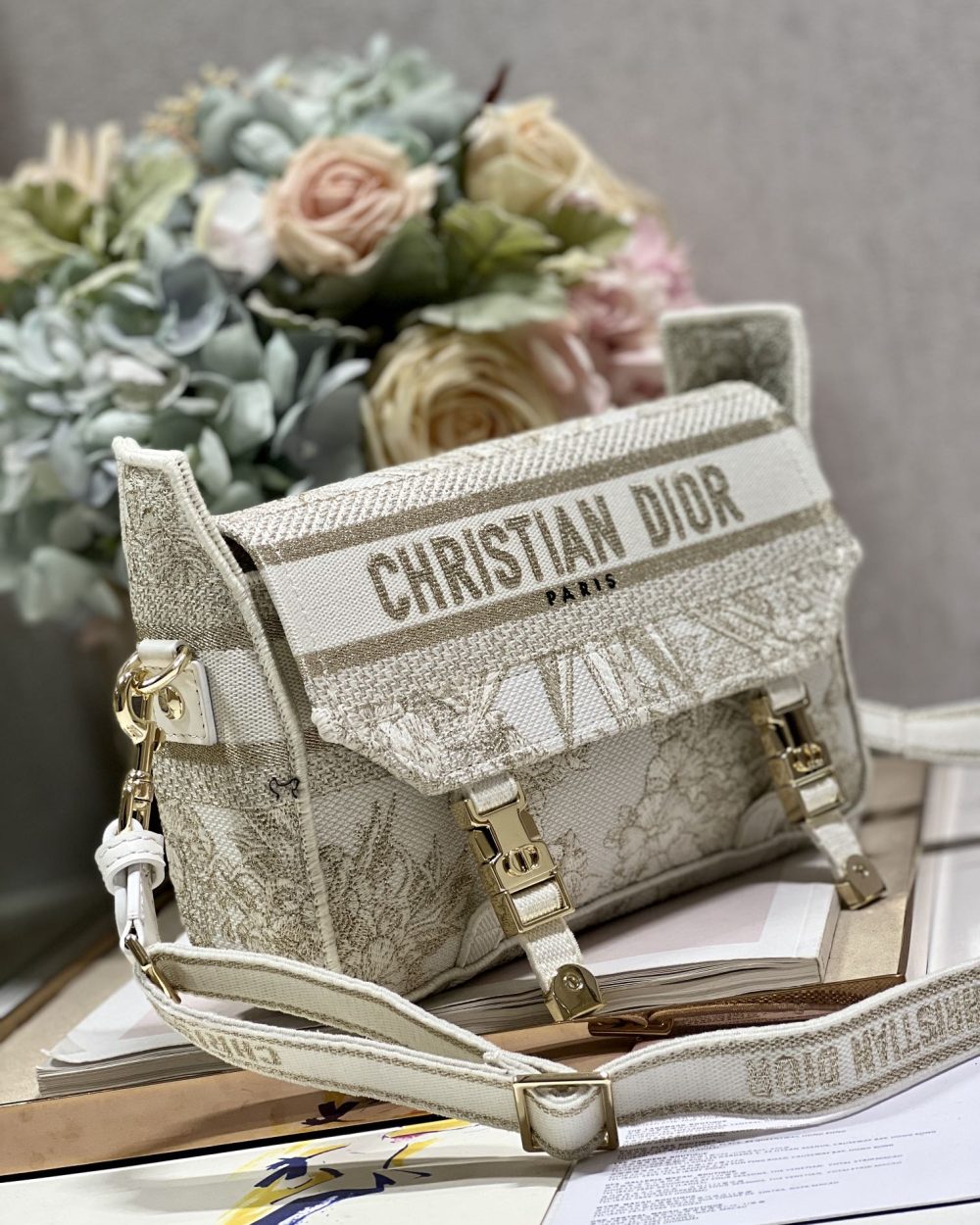 1:1 Replica Small Diorcamp Bag Beige For Women 9in/ 23cm