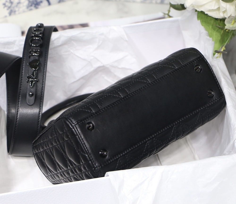 1:1 Replica Small Lady Dior My Abcdior Bag Black/Grey/White For Women 8in/20cm