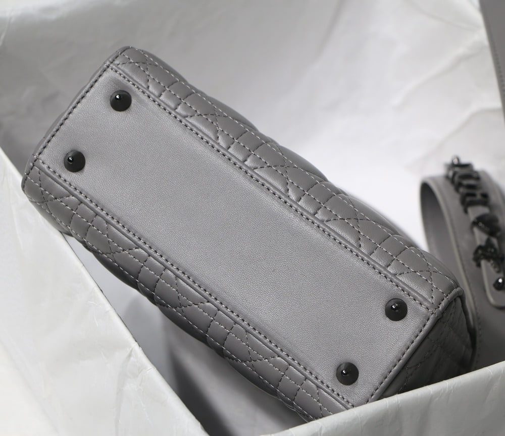 1:1 Replica Small Lady Dior My Abcdior Bag Black/Grey/White For Women 8in/20cm