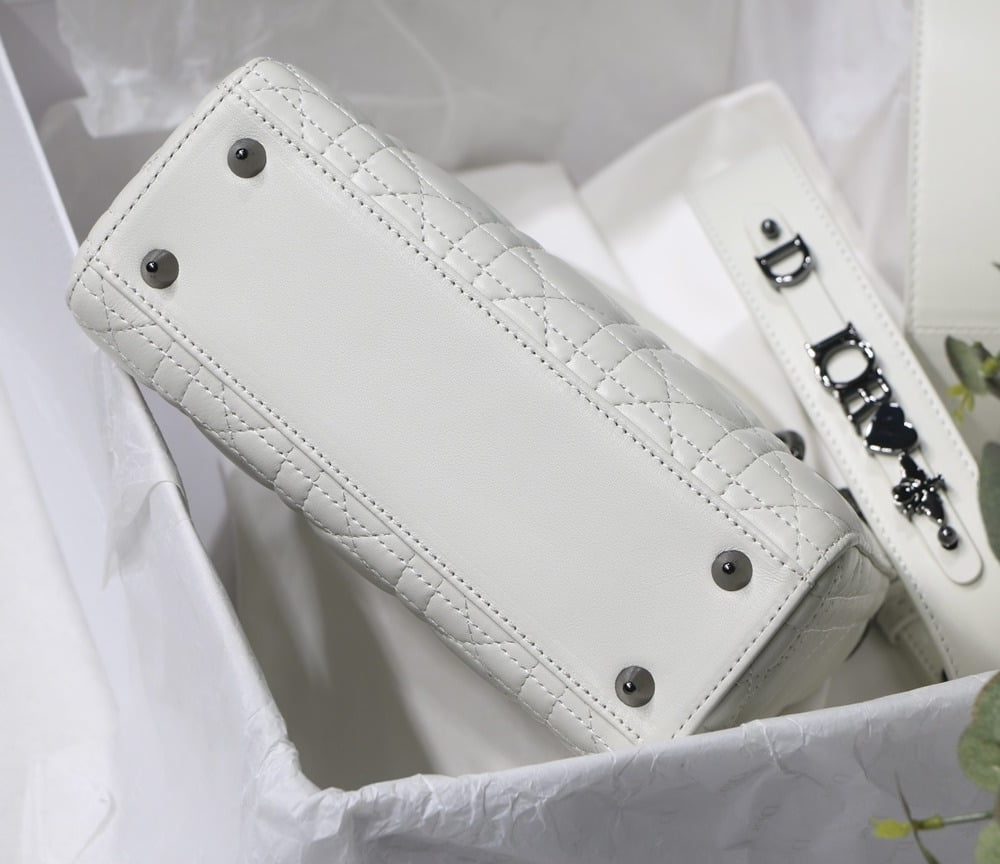 1:1 Replica Small Lady Dior My Abcdior Bag Black/Grey/White For Women 8in/20cm