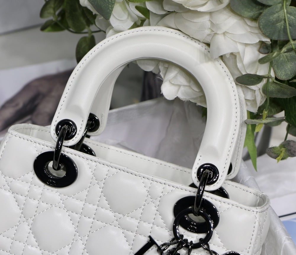 1:1 Replica Small Lady Dior My Abcdior Bag Black/Grey/White For Women 8in/20cm