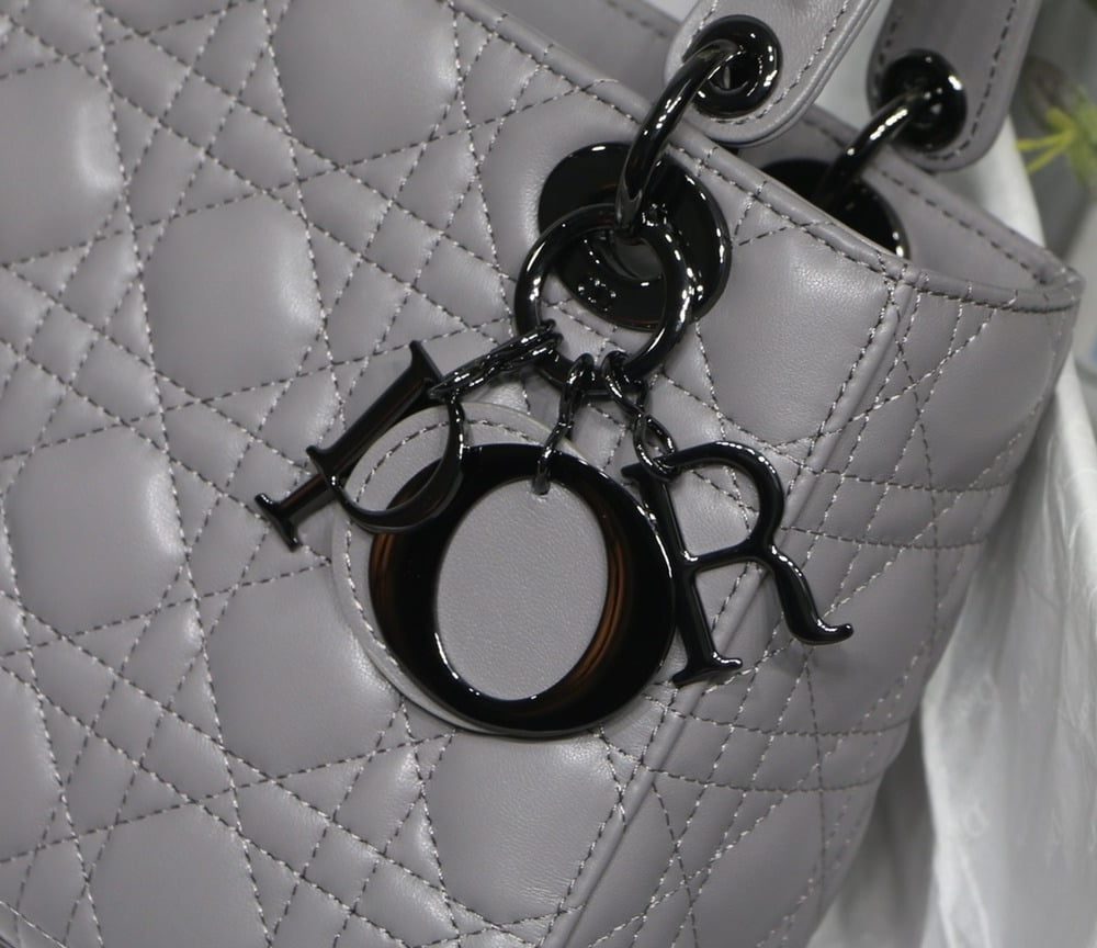 1:1 Replica Small Lady Dior My Abcdior Bag Black/Grey/White For Women 8in/20cm