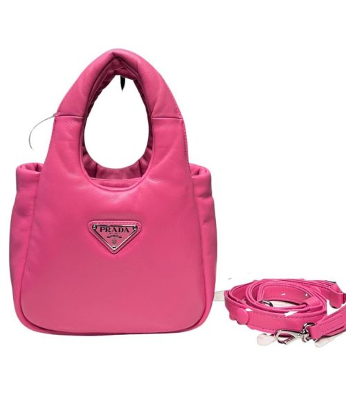 Small Padded Prada Soft Nappa Bag In Pink For Women 7.1 in/ 18 cm