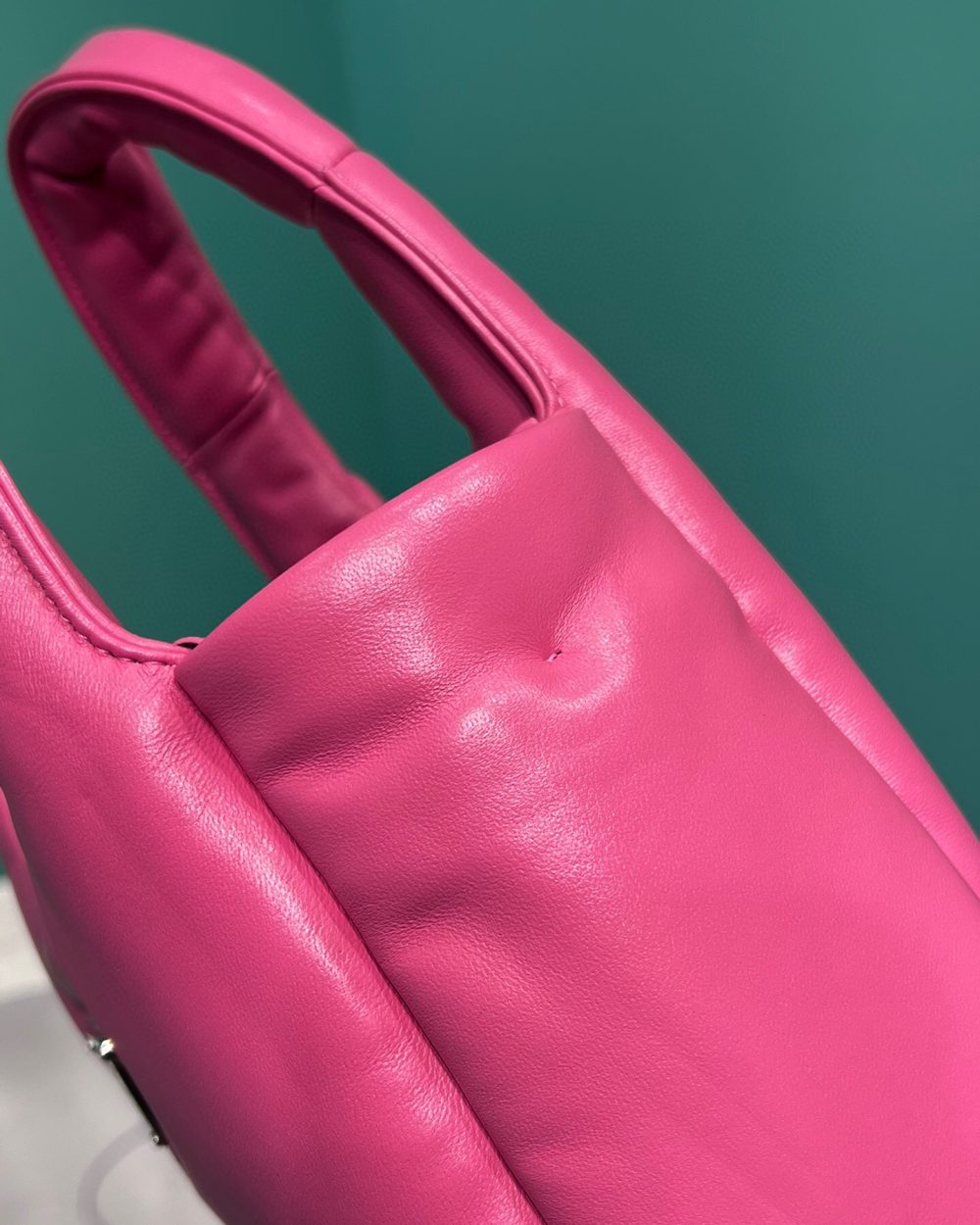 Small Padded Prada Soft Nappa Bag In Pink For Women 7.1 in/ 18 cm