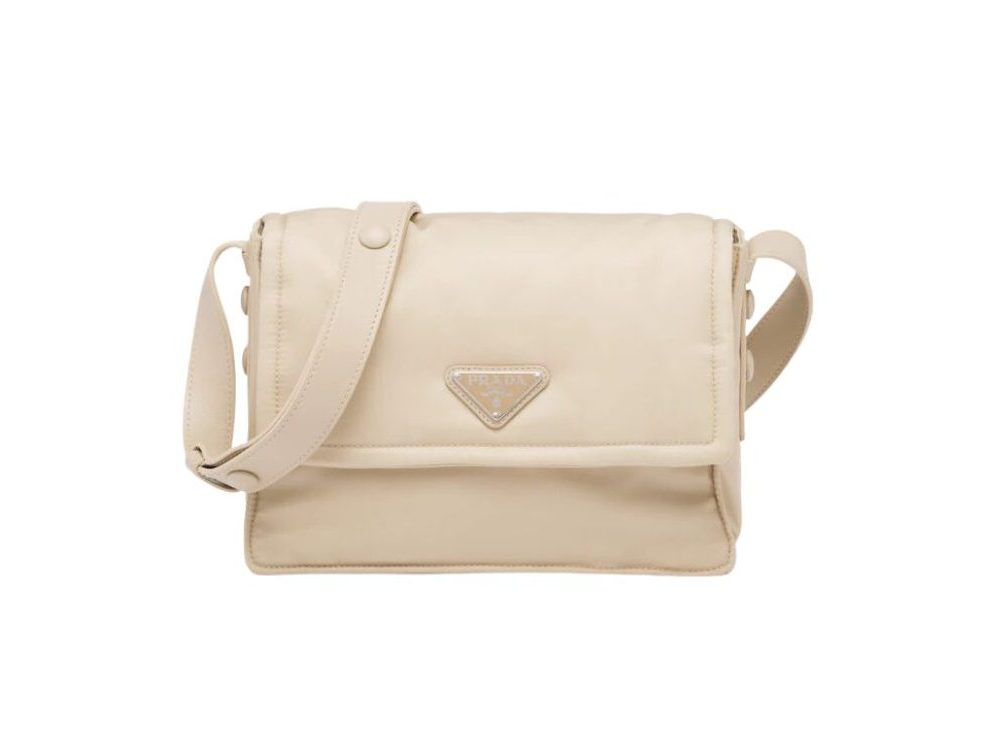 Small Padded Shoulder Bag In Beige/Pink For Women 9.1in/ 23cm 1BD313_RDLN_F0F24_V_OOO
