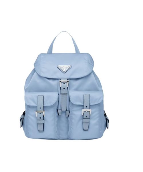Small Re-Nylon Backpack In Blue For Women 11in/ 28cm 1BZ677_RV44_F0076_V_OOO