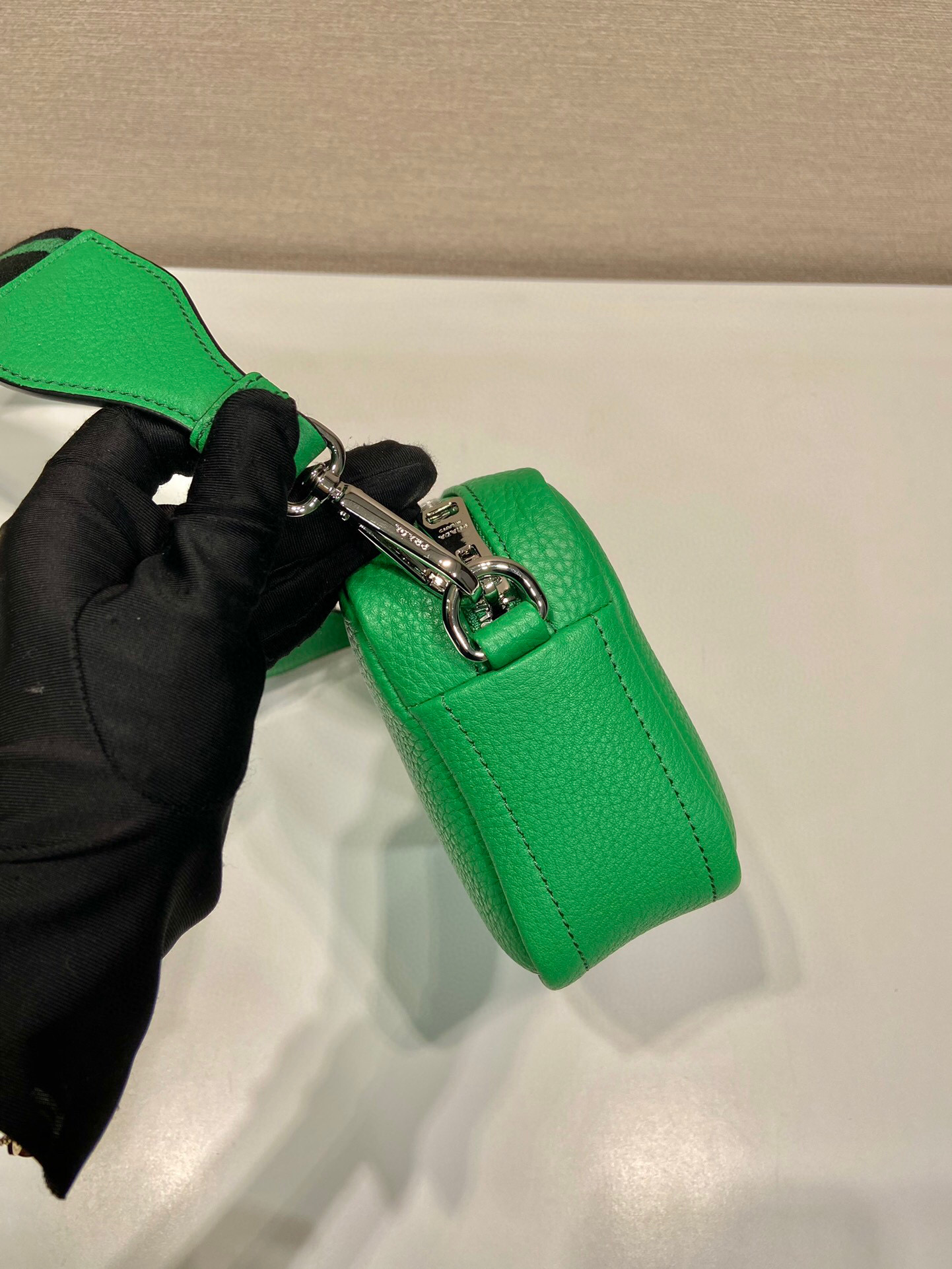 Small Shoulder Bag In Green For Women 7.5in/ 19cm 1BH192_2DKV_F0YFM_V_3OO - Image 6