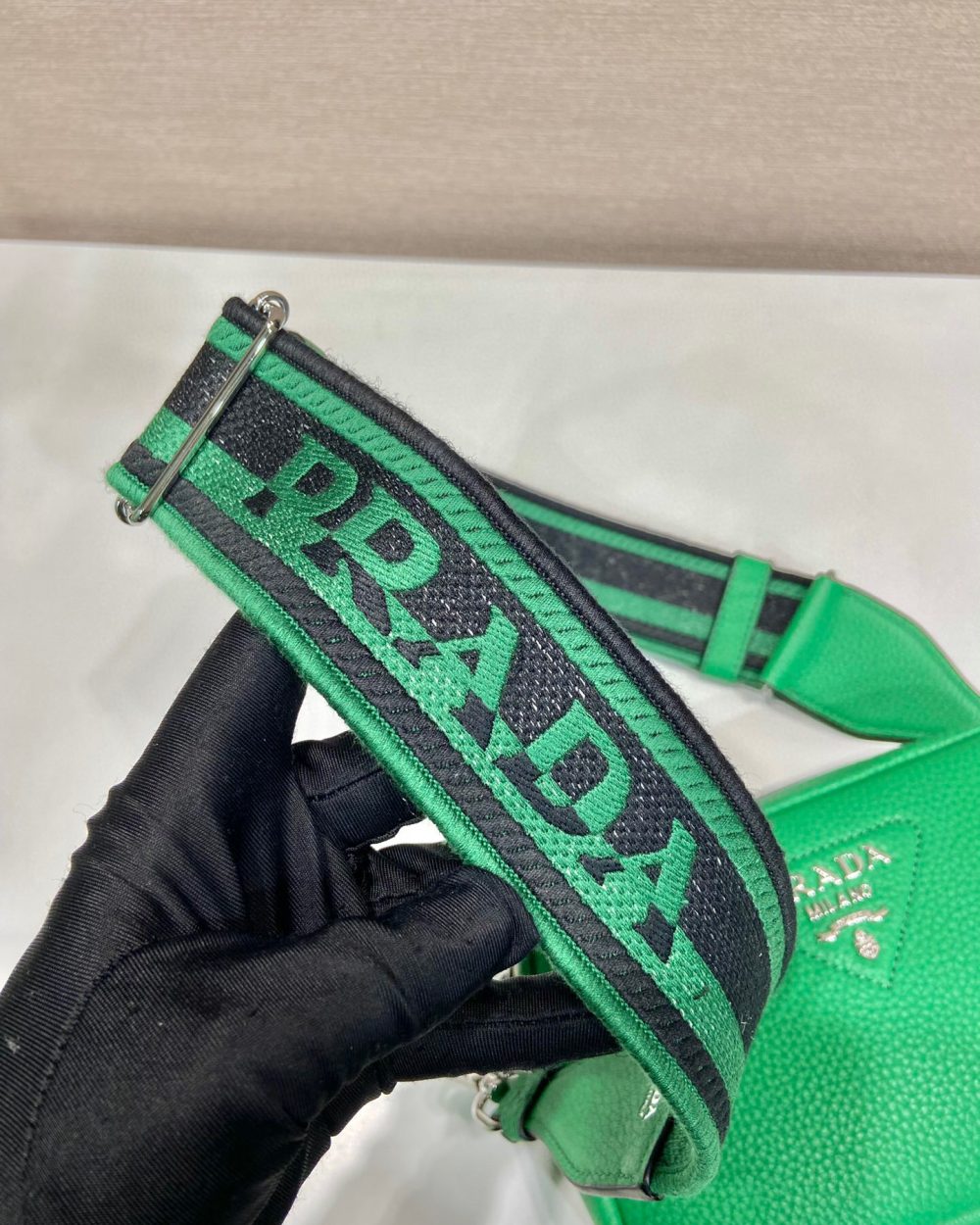 Small Shoulder Bag In Green For Women 7.5in/ 19cm 1BH192_2DKV_F0YFM_V_3OO