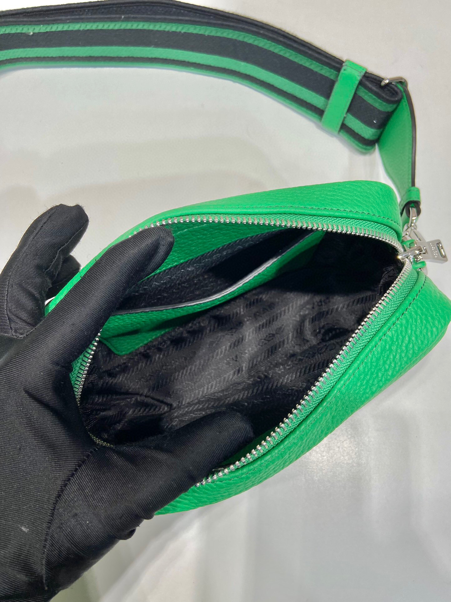 Small Shoulder Bag In Green For Women 7.5in/ 19cm 1BH192_2DKV_F0YFM_V_3OO - Image 9