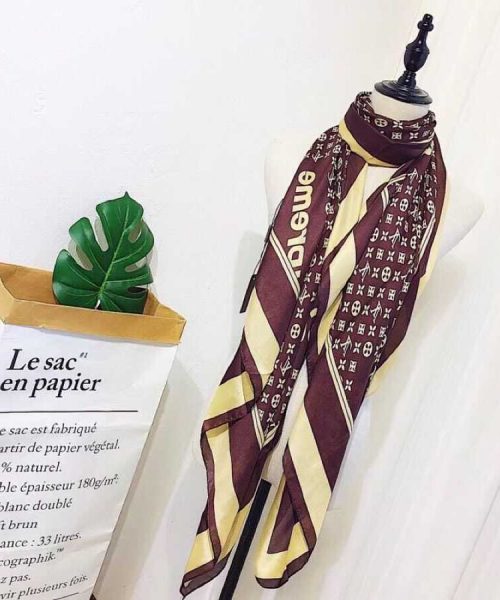Supreme x LV Shawl Scarf Brown For Women 