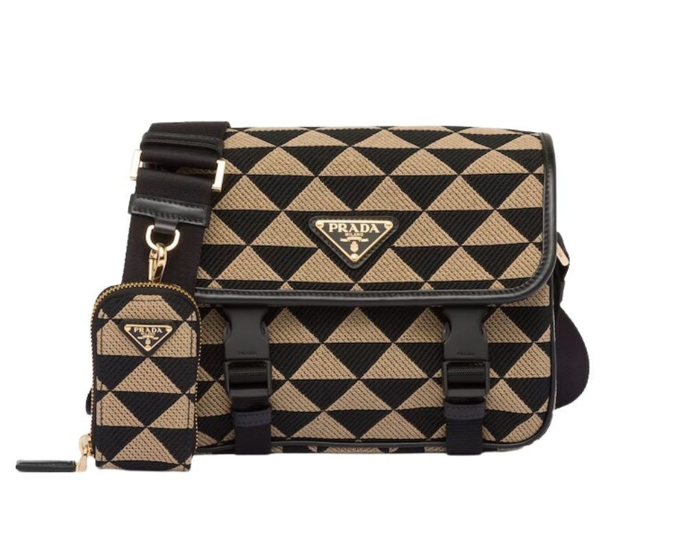 Symbole Embroidered Fabric Bag In Beige For Women 8.6 in/ 22 cm 2VD034_2FKL_F0Y30_V_XOP