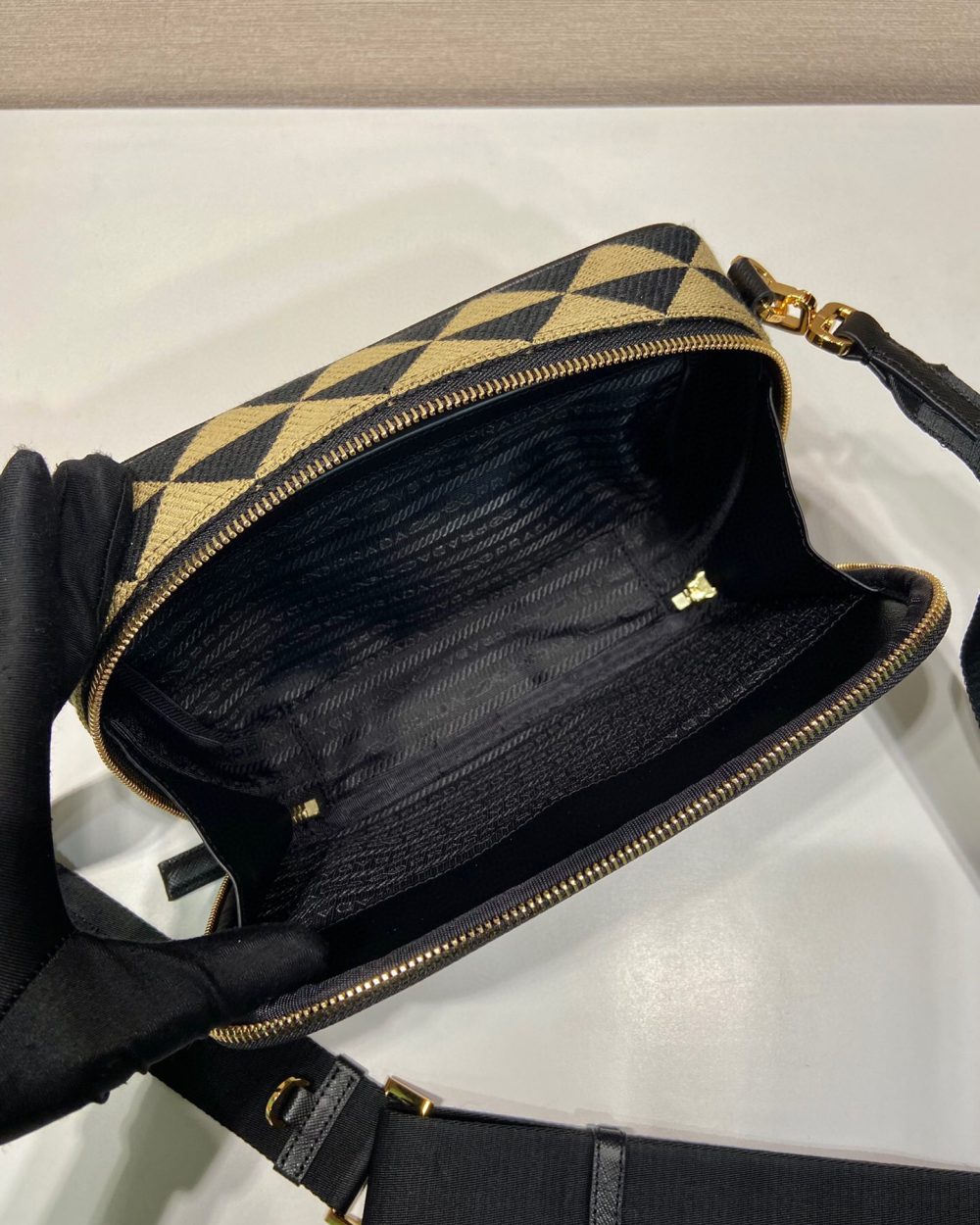 Symbole Embroidered Fabric Bag In Beige For Women 8.6 in/ 22 cm 2VH069_2FKL_F0Y30_V_MOF