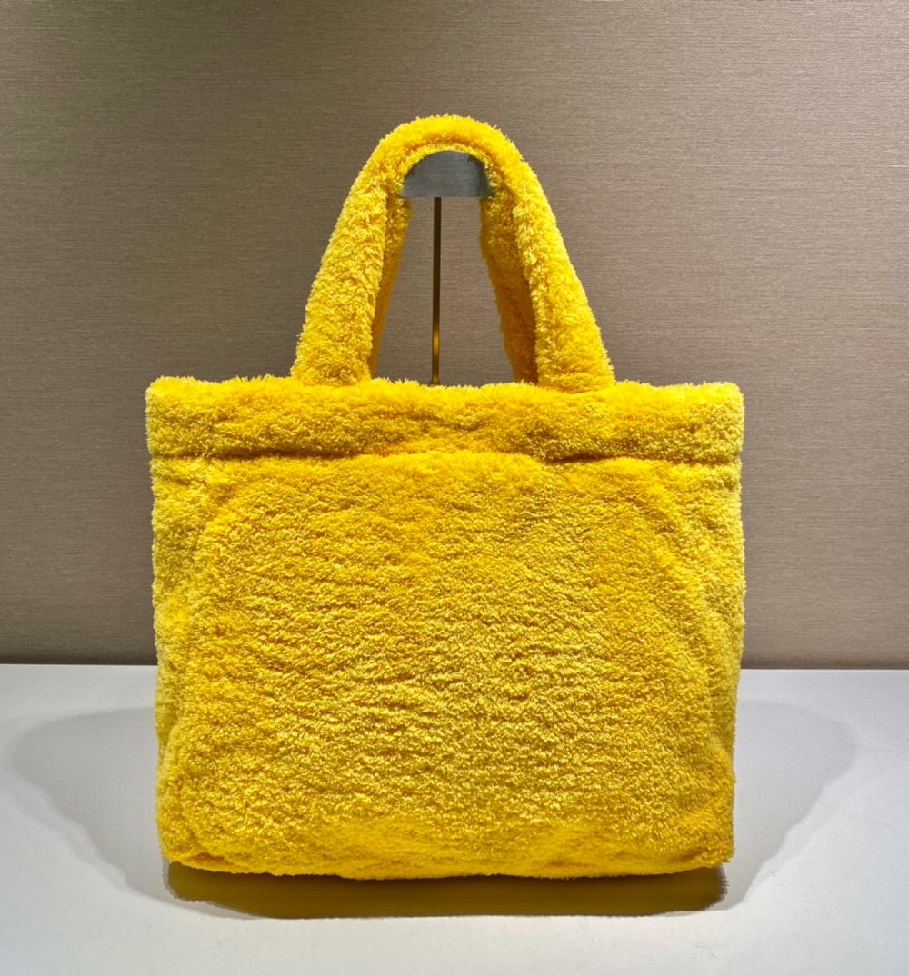 Terry Tote Bag In Yellow For Women 15.7in/ 40cm