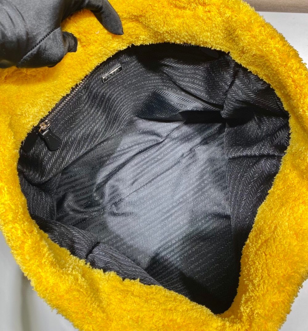 Terry Tote Bag In Yellow For Women 15.7in/ 40cm