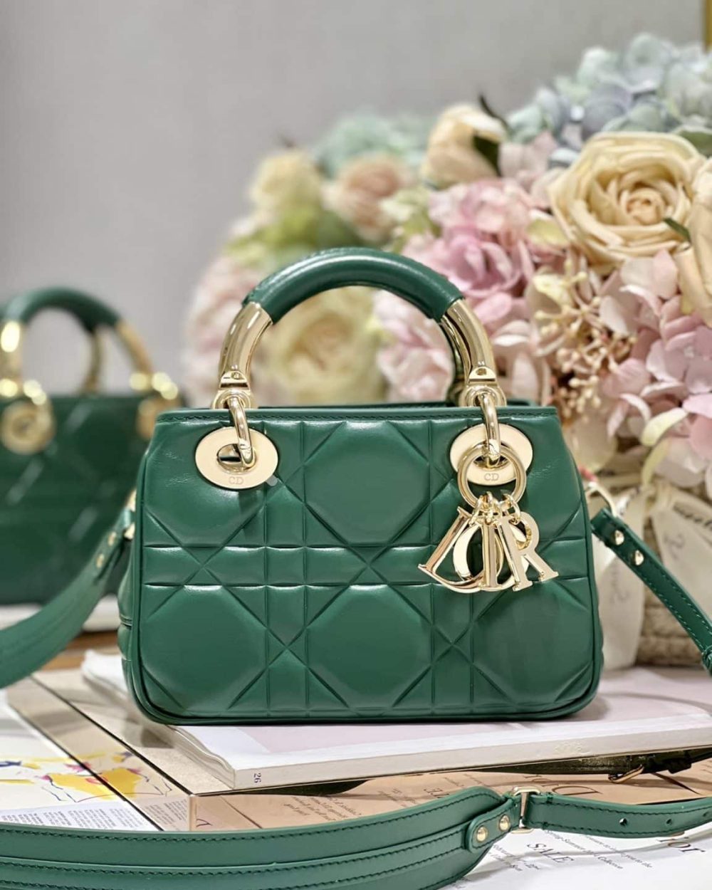 1:1 Replica The Lady 95.22 Bag Black/White/Grey/Green For Women 7.5in/ 19cm