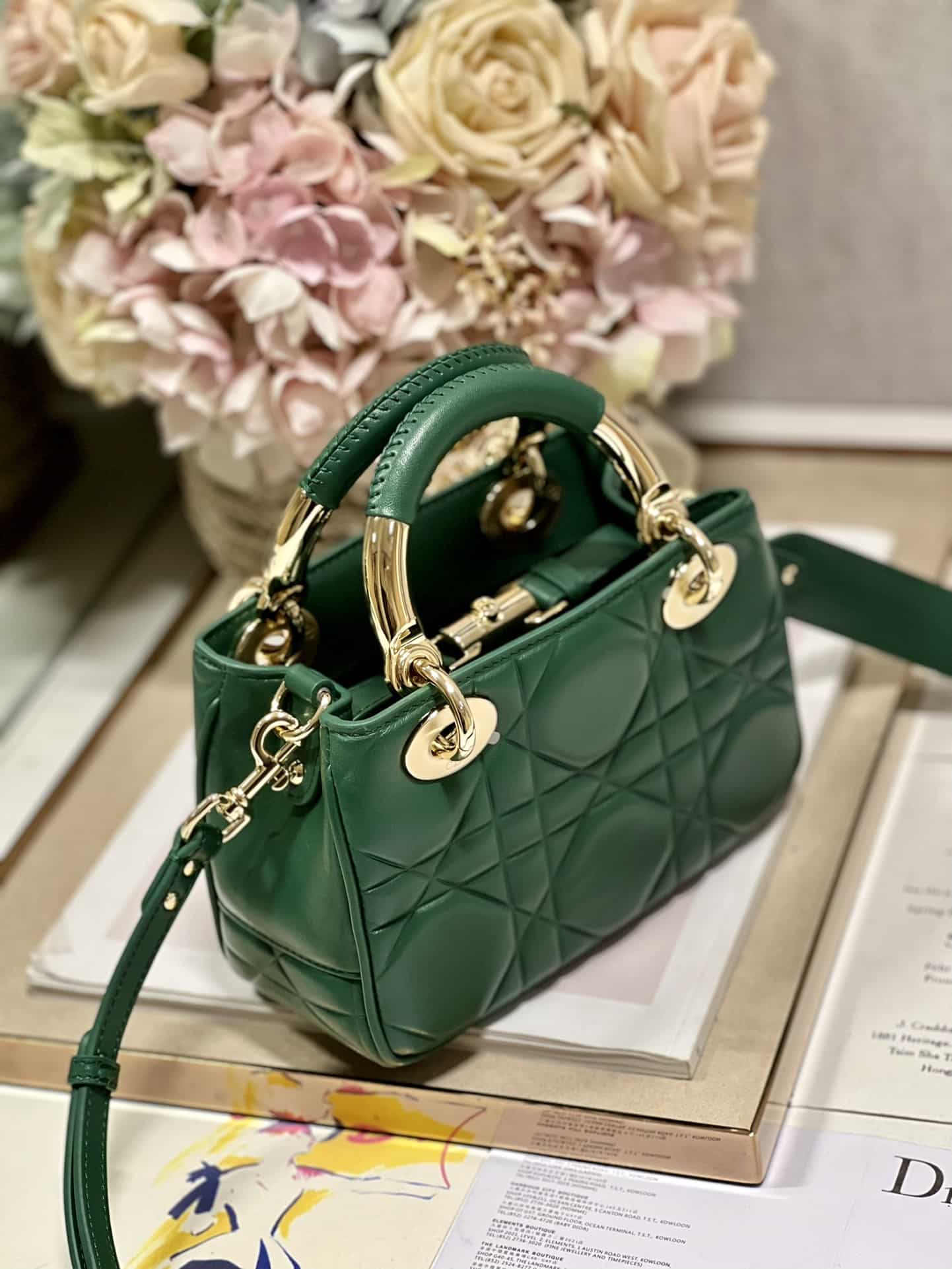 1:1 Replica The Lady 95.22 Bag Black/White/Grey/Green For Women 7.5in/ 19cm - Image 33