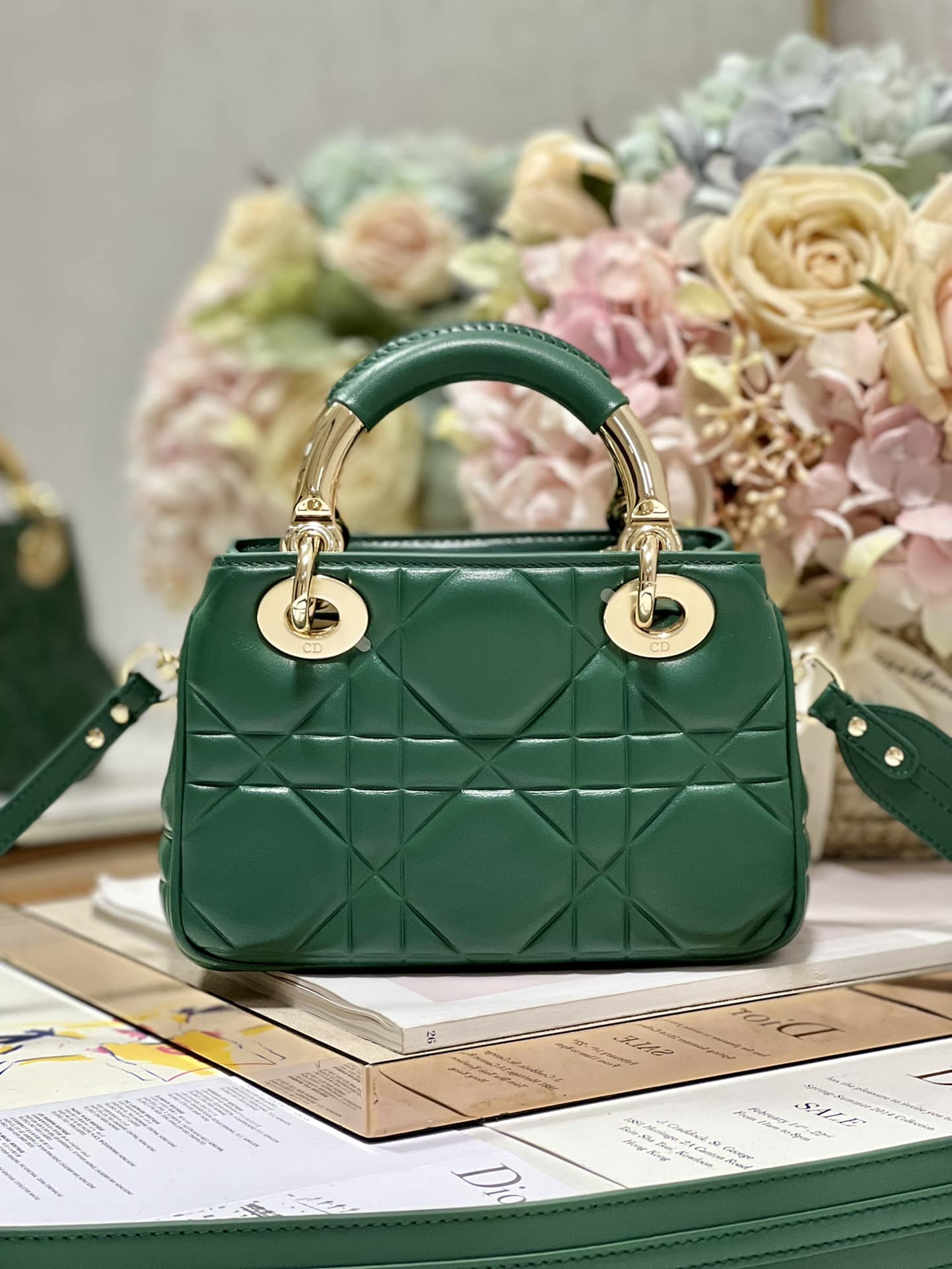 1:1 Replica The Lady 95.22 Bag Black/White/Grey/Green For Women 7.5in/ 19cm - Image 29
