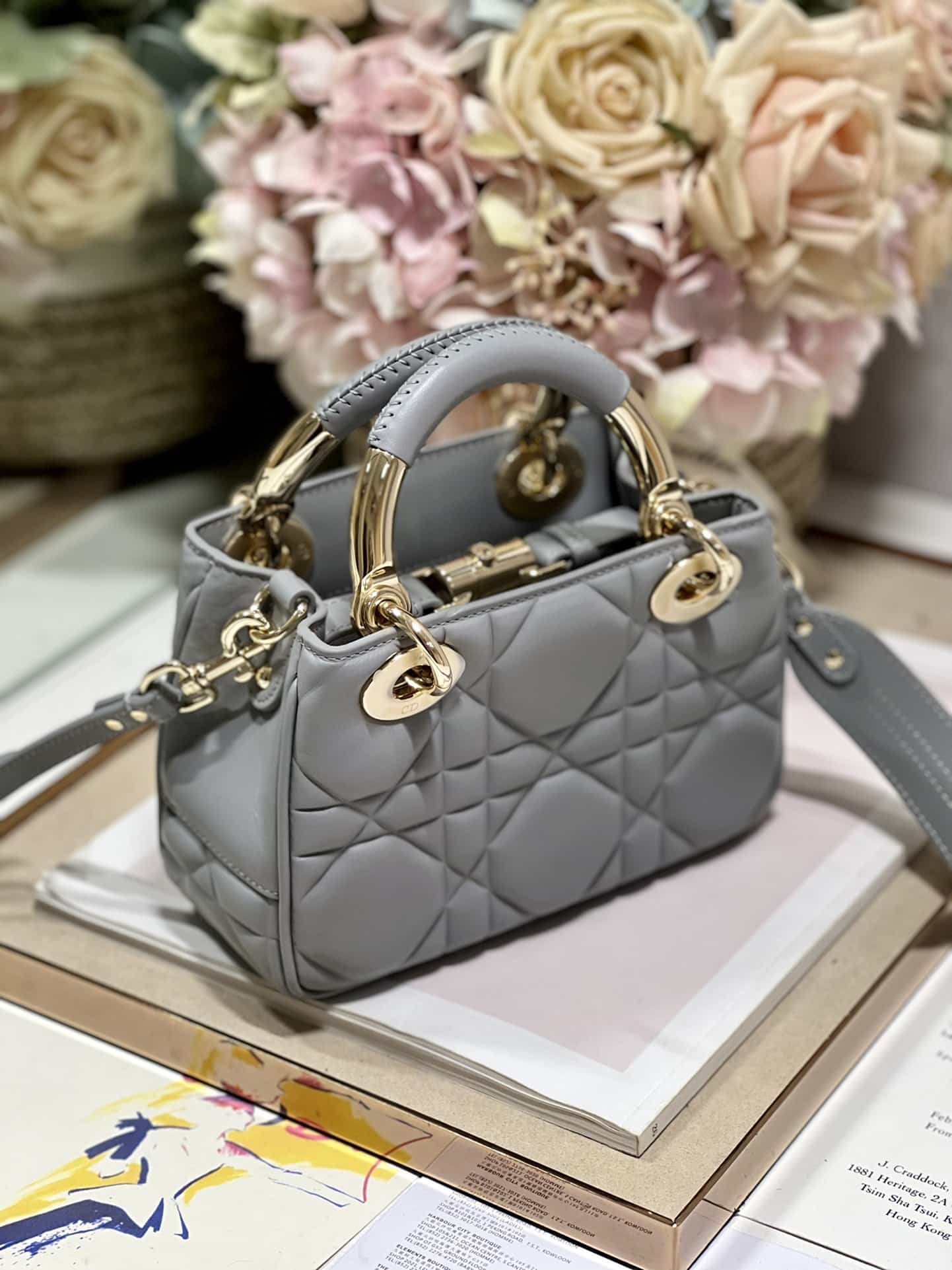 1:1 Replica The Lady 95.22 Bag Black/White/Grey/Green For Women 7.5in/ 19cm - Image 21
