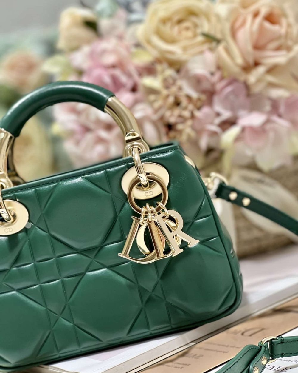 1:1 Replica The Lady 95.22 Bag Black/White/Grey/Green For Women 7.5in/ 19cm