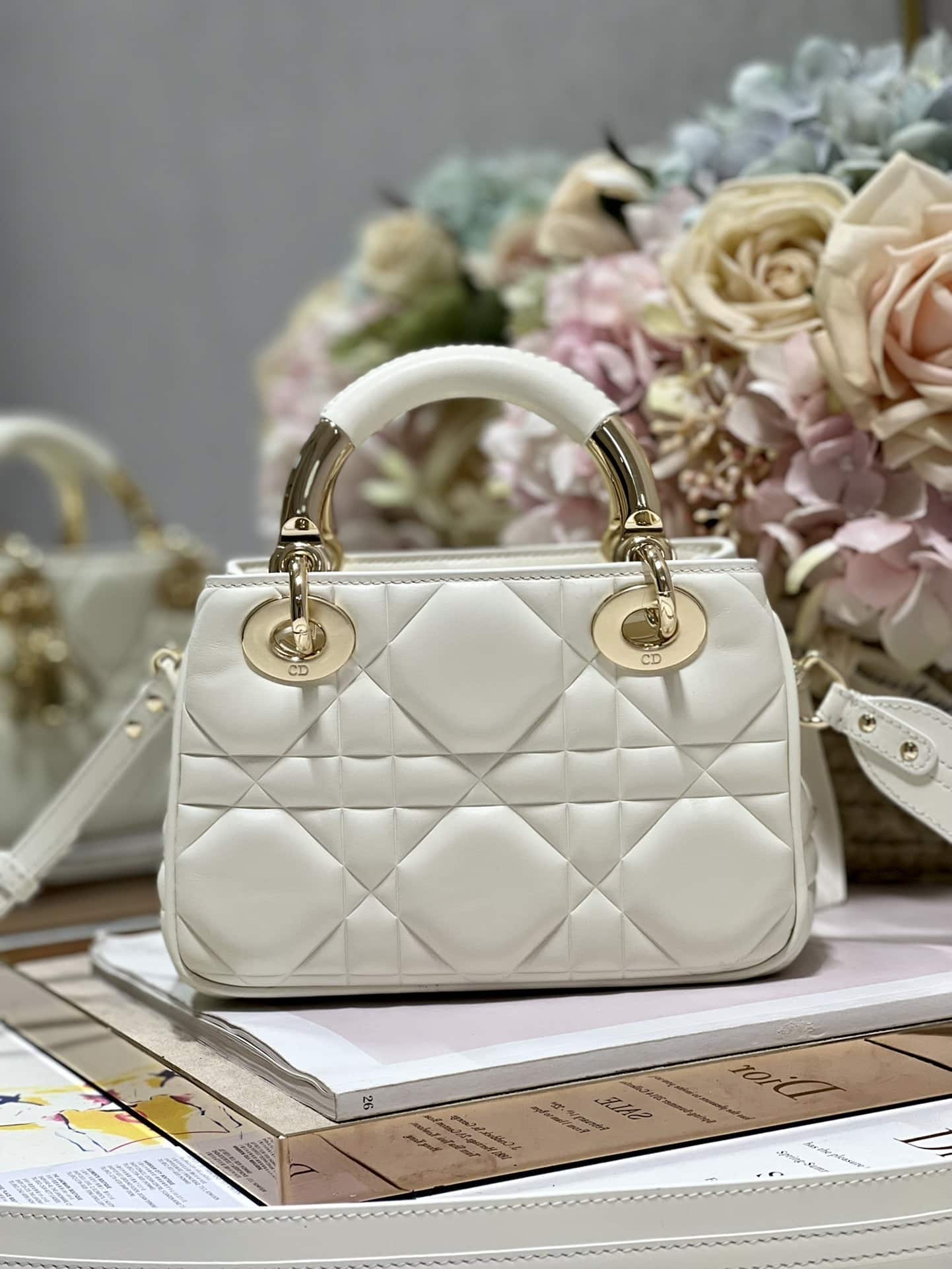 1:1 Replica The Lady 95.22 Bag Black/White/Grey/Green For Women 7.5in/ 19cm - Image 14