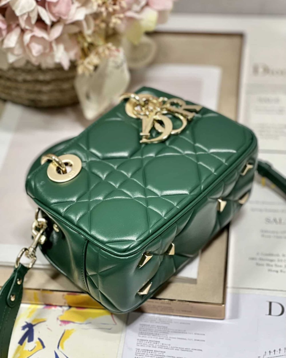 1:1 Replica The Lady 95.22 Bag Black/White/Grey/Green For Women 7.5in/ 19cm