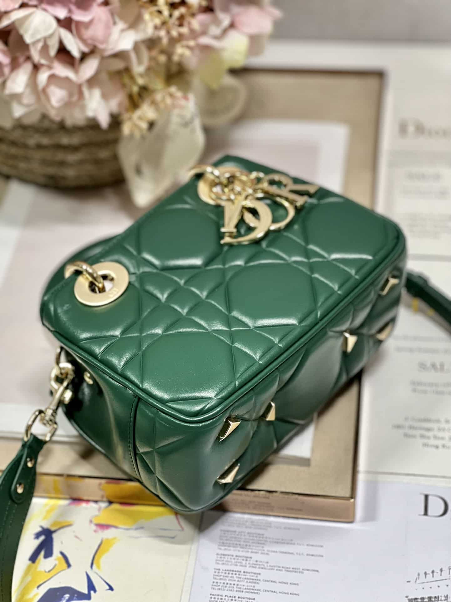 1:1 Replica The Lady 95.22 Bag Black/White/Grey/Green For Women 7.5in/ 19cm - Image 32