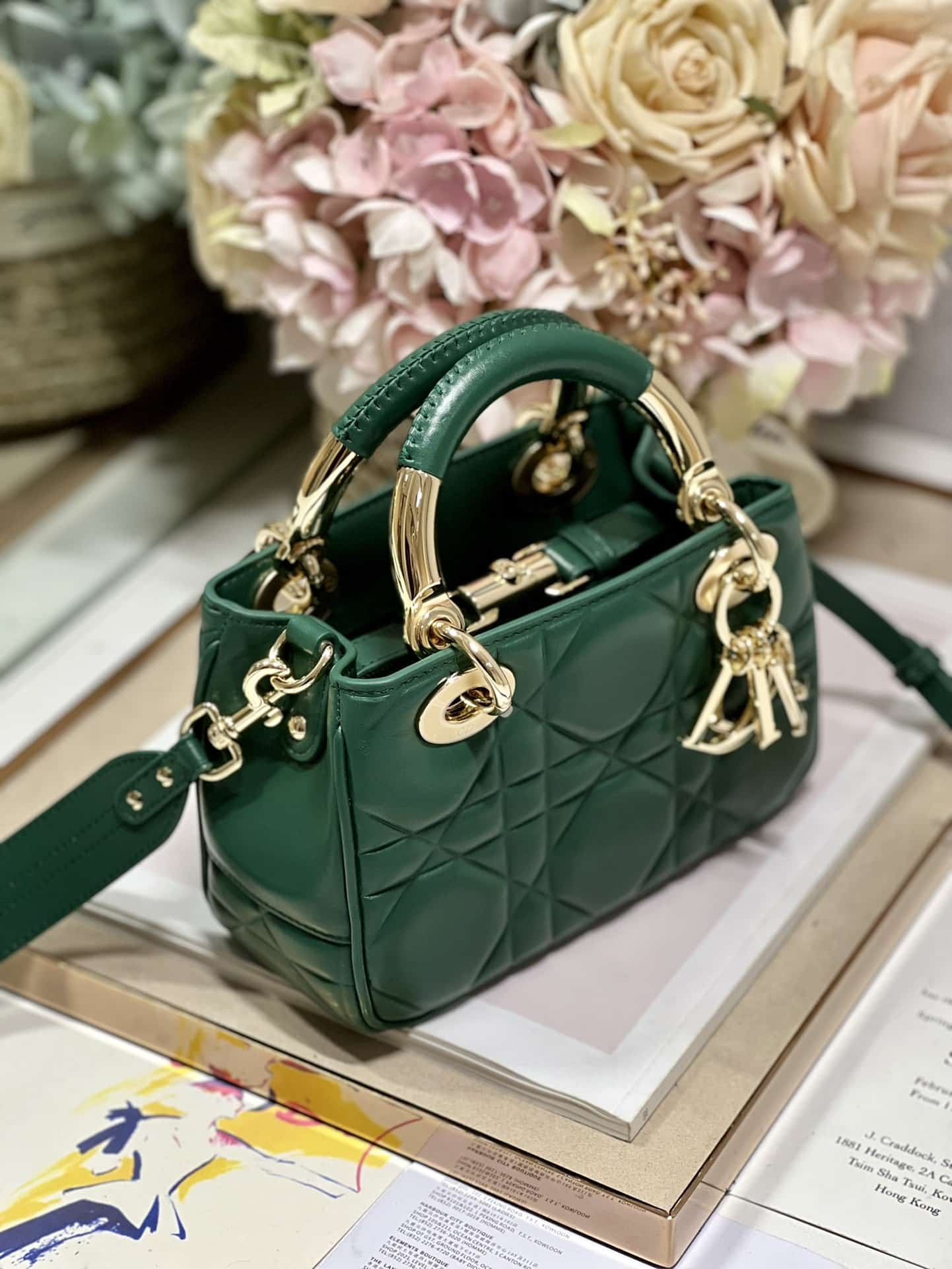 1:1 Replica The Lady 95.22 Bag Black/White/Grey/Green For Women 7.5in/ 19cm - Image 30