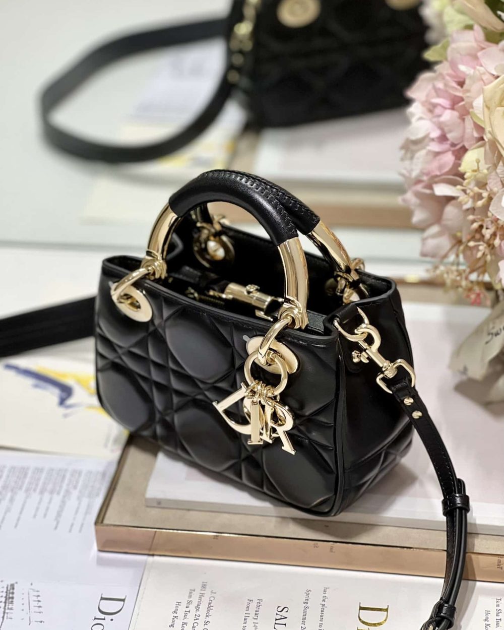 1:1 Replica The Lady 95.22 Bag Black/White/Grey/Green For Women 7.5in/ 19cm