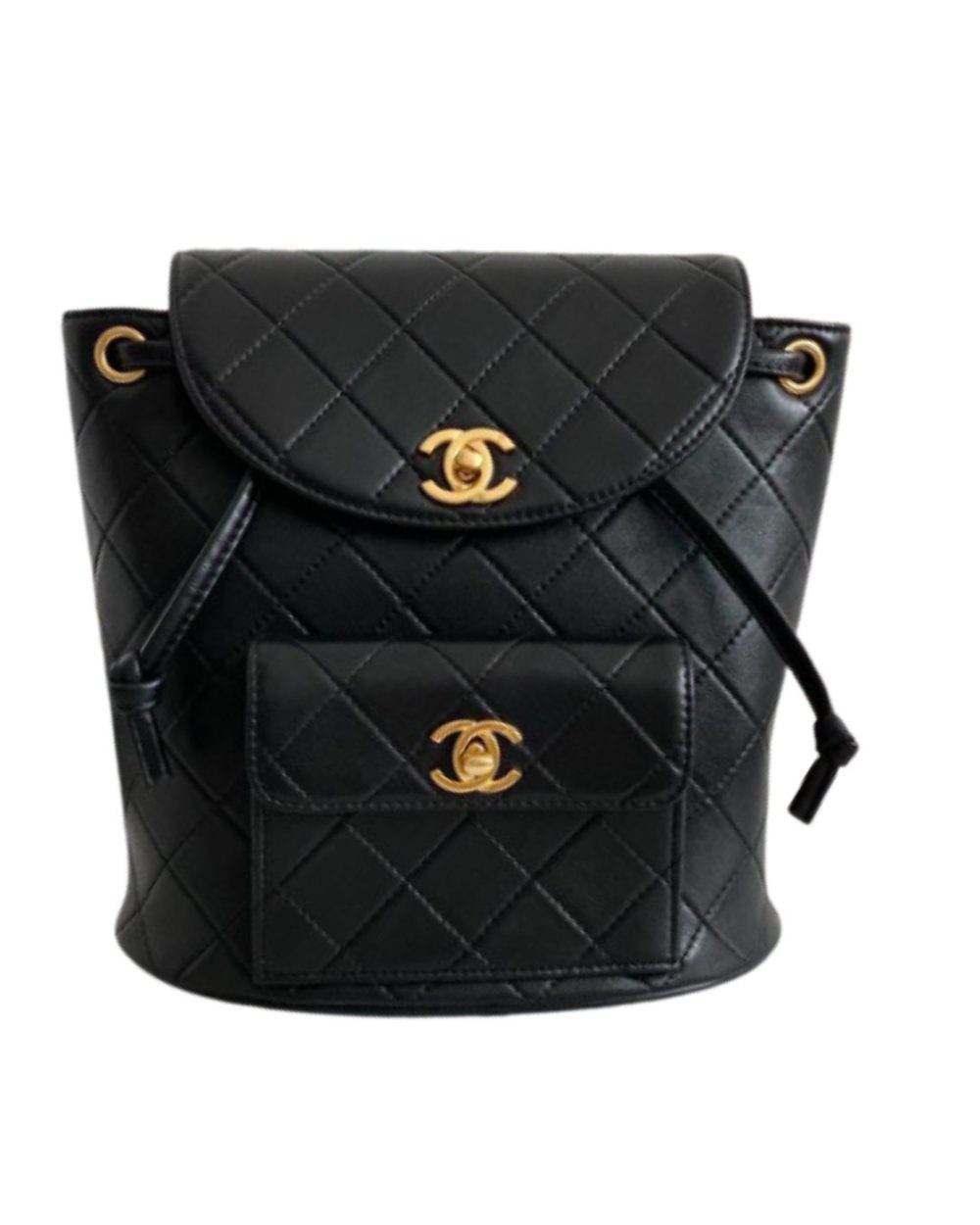 [REP 1:1] Vintage Duma Backpack Black/Brown For Women 8.3in / 21cm