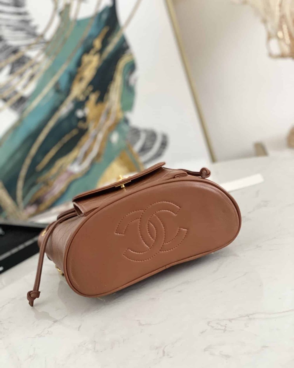 [REP 1:1] Vintage Duma Backpack Black/Brown For Women 8.3in / 21cm