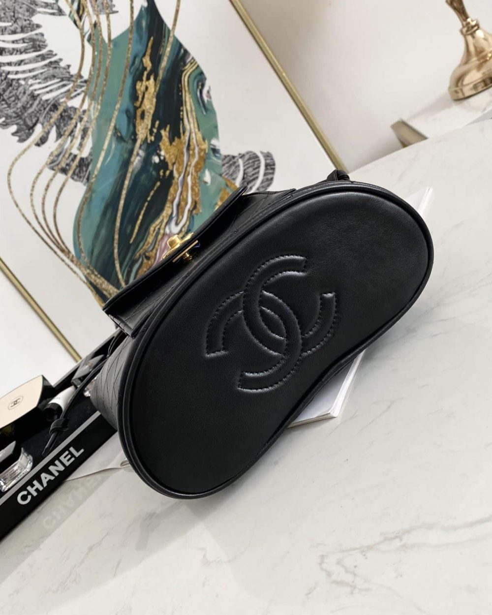 [REP 1:1] Vintage Duma Backpack Black/Brown For Women 8.3in / 21cm