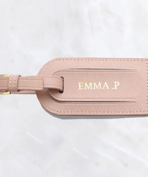 Custom Initials Genuine Leather Tag