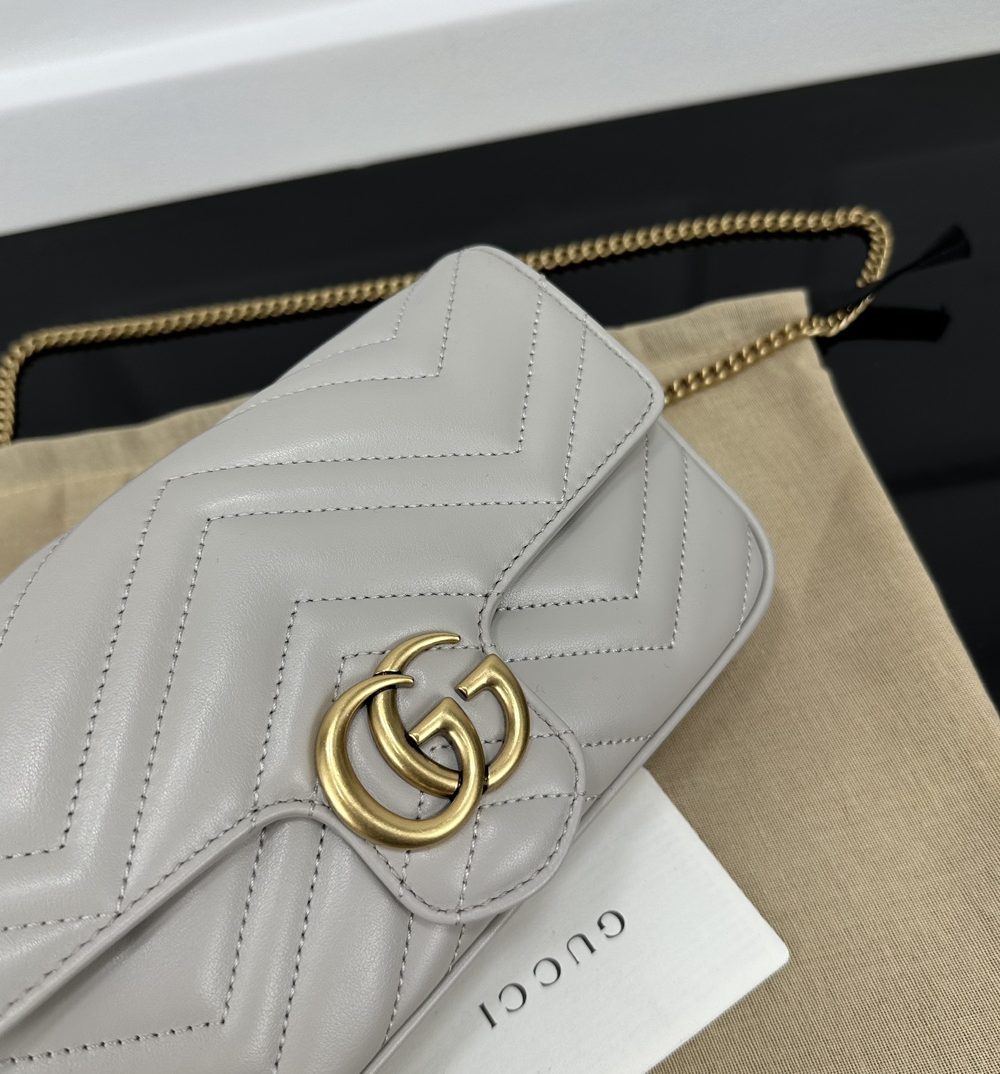 1:1 Replica GG MARMONT MINI BAG light Grey For Women 751526 AACCE 1742