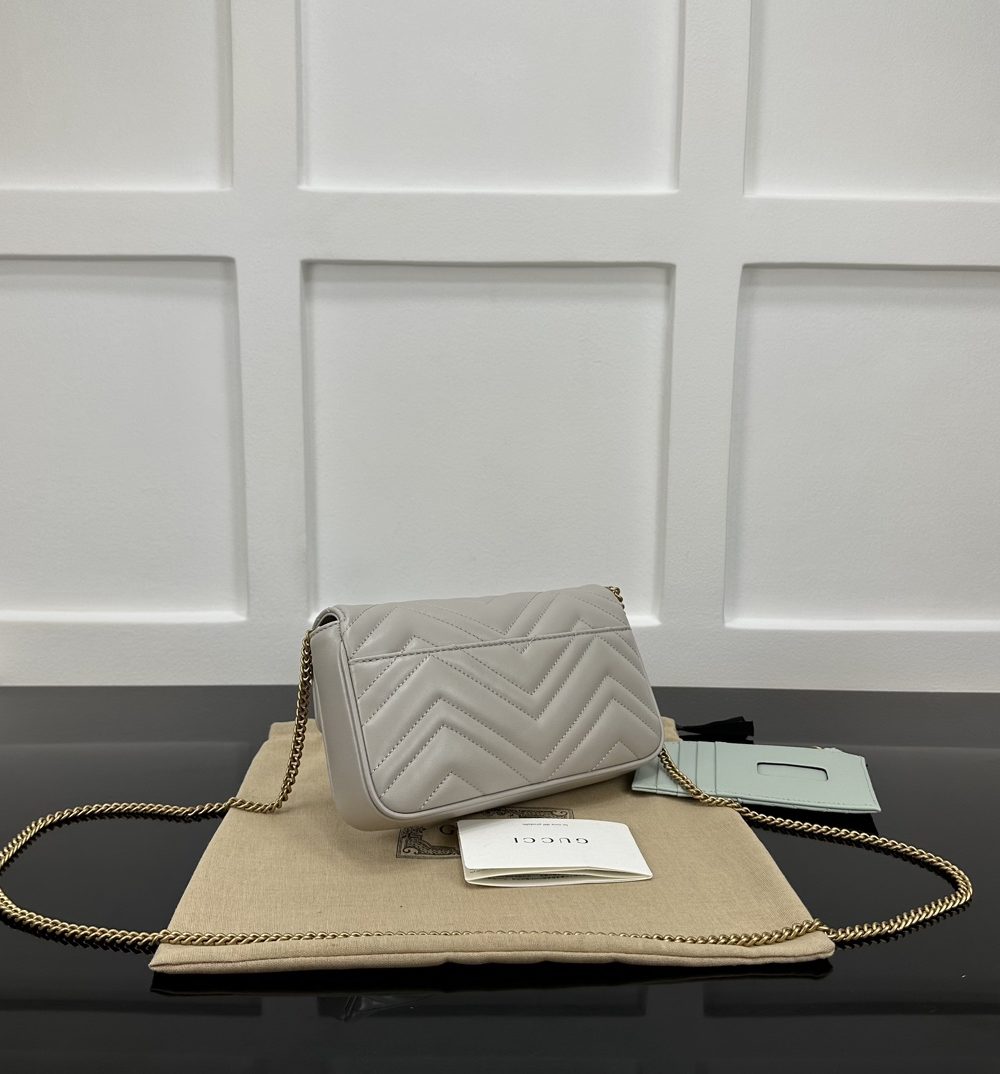 1:1 Replica GG MARMONT MINI BAG light Grey For Women 751526 AACCE 1742