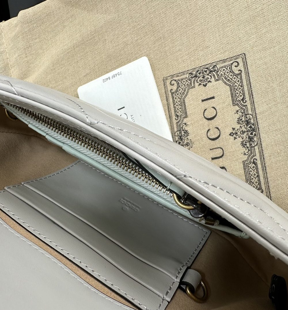 1:1 Replica GG MARMONT MINI BAG light Grey For Women 751526 AACCE 1742