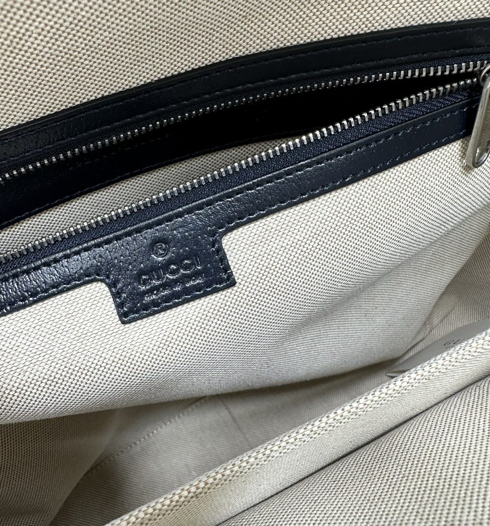 1:1 Replica Ophidia Medium GG Briefcase Dark Blue Exclusive For Men 792116 FACJT 8441