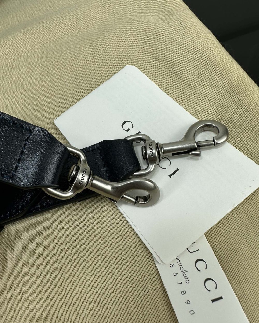 1:1 Replica Ophidia Medium GG Briefcase Dark Blue Exclusive For Men 792116 FACJT 8441