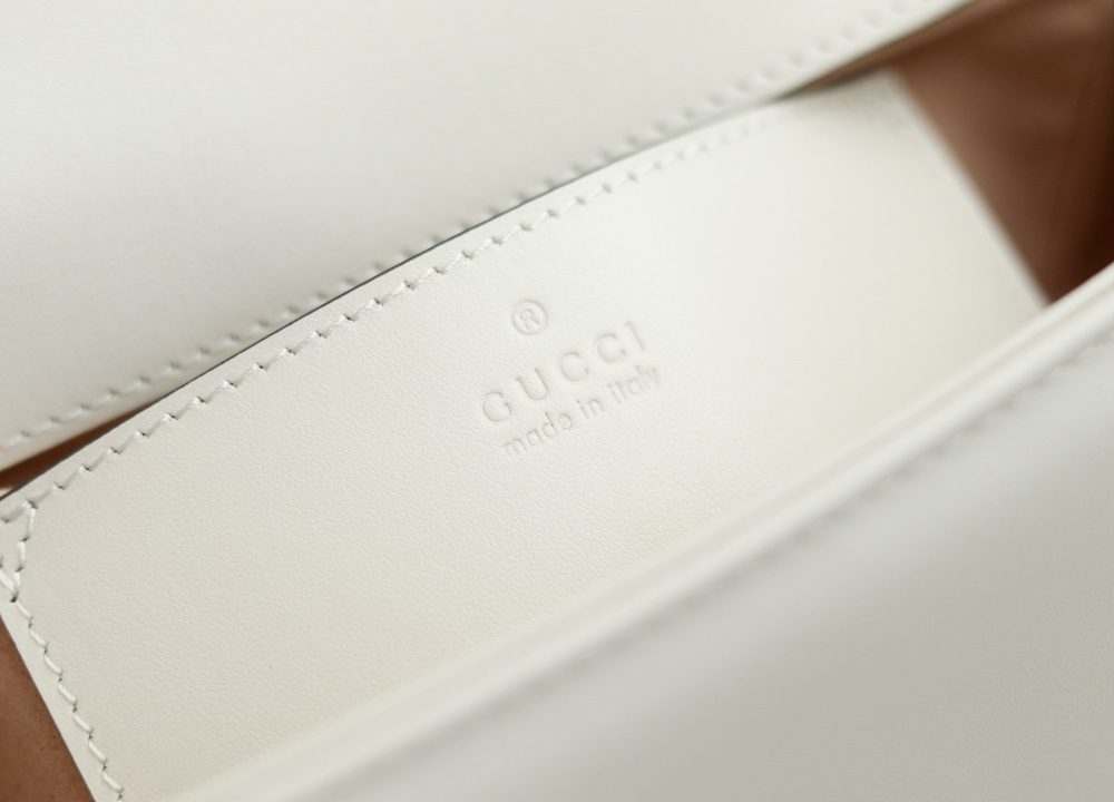 1:1 Replica GG MARMONT MINI SHOULDER BAG P White matelassé chevron leather Exclusive For Women 739682 AABZC 9022